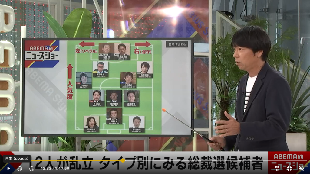 【ABEMA的ニュースショー 小林鷹之議員に直撃 総裁選へビジョンと覚悟】生出演。